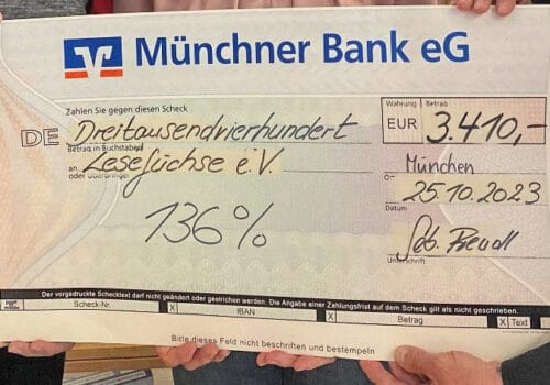 Scheck Crowdfunding 2023 Münchner Bank